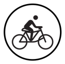 Man on bicycle icon