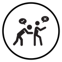 Man pushing another person icon