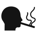 Man smoking cigarette icon