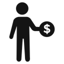 Man take money credit icon