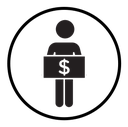Man take money credit icon