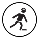 Man tripping icon
