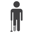 Man with broken leg icon