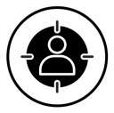 Man with target icon