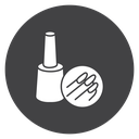 Manicure Nail Polish Black Filled icon