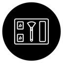 Manicure Tool Kit Black Filled icon