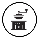 Manual coffee grinder icon
