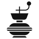 Manual coffee grinder Black Filled icon