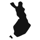 Map of Finland Black Filled icon
