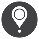 Map Pin Drop Point Black Filled icon