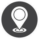 Map Pin Drop Shadow Black Filled icon