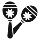 Maracas Black Filled icon