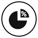 Market share Black Filled icon