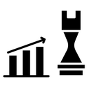 Marketing Strategy Chess Rook Black Filled icon