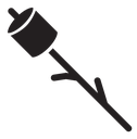 Marshmallow on stick icon