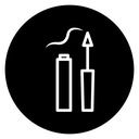Mascara And Eyeliner Black Filled icon