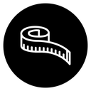 Measuring Tape Black Filled icon