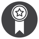 Medal Black Filled icon
