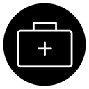 Medical aid kit icon