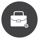 Medical Bag Plus Badge Black Filled icon