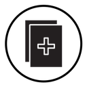Medical clipboard form icon
