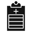 Medical clipboard form icon
