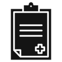 Medical clipboard form Black Filled icon