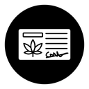 Medical marijuana card icon