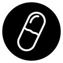 Medicine Capsule Black Filled icon