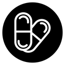 Medicine of pills and capsules icon