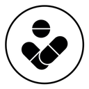 Medicine of pills and capsules icon