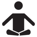 Meditation Black Filled icon