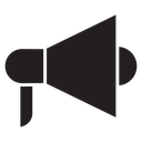 Megaphone Black Filled icon