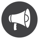 Megaphone Black Filled icon