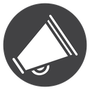 Megaphone Sound Wave Black Filled icon