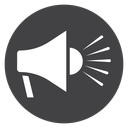 Megaphone Sound Waves Black Filled icon