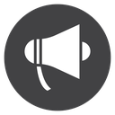Megaphone Sound Waves Black Filled icon