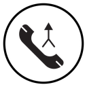 Merge call Black Filled icon