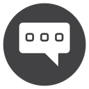 Message Chat Dots Black Filled icon