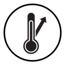 Meteorology thermometer measuring icon