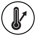 Meteorology thermometer measuring icon
