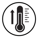 Meteorology thermometer measuring icon