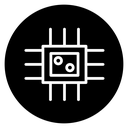Microchip 2 Black Filled icon