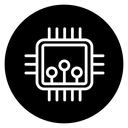 Microchip Black Filled icon