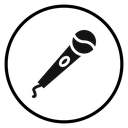 Microphone (2) Black Filled icon