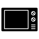 Microwave Black Filled icon