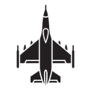 Military aircraft icon