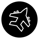 Military aircraft icon
