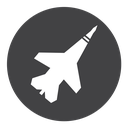 Military aircraft icon