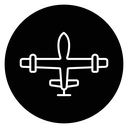 Military drone Black Filled icon